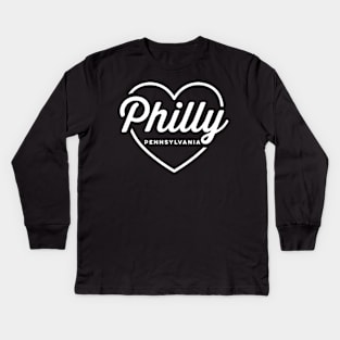 Philly Pennsylvania Love Kids Long Sleeve T-Shirt